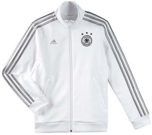 adidas Boy's Deutscher Fussball-Bund Germany Soccer Track Jacket, White, XL