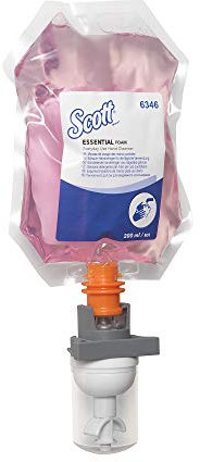Scott Essential Hand Soap 6346 - Foaming Hand Wash - 12 x 200 ml Pink Soap Pouches for Skincare