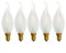 NCC-Licht 5 x LED Filament Windstoß Kerze 2W wie 25W MATT E14 200lm Glühlampe Glühbirne warmweiß 2700K LED Faden Glühbirnen