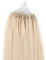 Beauty7 DIY Haarverlängerung 50 Stücke Echthaar Haarverlängerung Microring Haarsträhnen Remy Haar Haareverdichtung Hair Extensions 1g/Strähnen 22 Zoll 55cm #613 Lichtblond