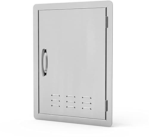 stanbroil vertical de acero inoxidable sola puerta de acceso con ventilación, 43,2 cm por 60 cm