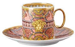 Versace Scala Palazzo Pink Coffee Cup 2-Piece Set