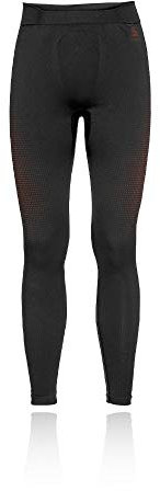 Odlo Herren Performance Warm Eco Leggings, Black - Orange.com, XXL EU