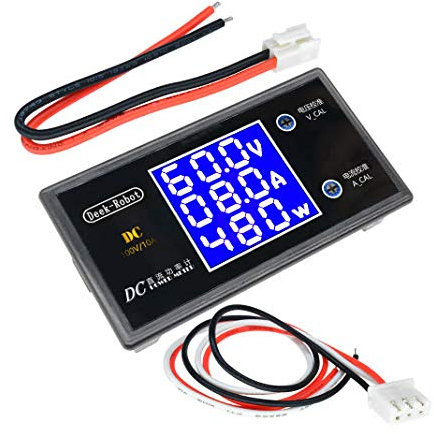 Eci Elettroforniture WATTMETRO VOLTMETRO AMPEROMETRO DC 0-100V 0-10A 250W digitale AUTO MOTO