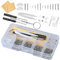 Brillen Reparatur Set, 500 Stück Brillen Schrauben Reparatur Set mit Aufbewahrungsbox, Schraubenmutter, Nasenpads für Brillen, Anti-Rutsch-Ohrhaken, Mini-Schraubendreher, Brillentuch, Pinzette