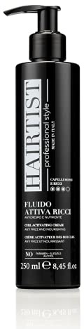 Hairtist, Fluido Attiva Ricci Tenuta Media con Olio di Cocco e Cera d'Api, Prodotti per Capelli Ricci Professionali, Dona Ricci Definiti e Morbidi, Effetto Anticrespo, 250ml