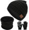 CestMall V5.0 Bluetooth Beanie 3 in 1 Bluetooth Music Hat Set with Non-Slip Gloves & Scarf, Washable Winter Warm Music Hat, Unisex USB Rechargeable Hat for Men Women
