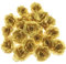 JZK 20 x künstliche Rosenköpfe, Gold, künstliche Blume, Dekoration für Hochzeit, Valentinstag, Junggesellinnenabschied, Verlobung
