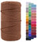 LEREATI Corda Macrame 4mm x 200m, Filo Macrame Corda Cotone Naturale Grosso Cordoncino Colorata, Cordino per Borse Uncinetto, Arazzo da Parete, Cesto di Piante Appeso, Decorazioni Fai Da Te
