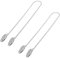 Serviettenkette,Metall Serviettenhalter,Serviette Clips,Elegante ältere Serviettenklammern,Kette Flexible Lanyard,2PCS für Hals Serviettenkette mit Clip für Erwachsene Senioren und Kinder Kiuiom