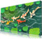 Mechanical Cattle Koi Fish Design Desk Mat, Large Green Gaming Mouse Pad, Fully Extended for Japanese-Style Desk, Laptop and Keyboard Mat, 80 x 40 cm, XL, Non-slip Rubber Base with Stitched Edges