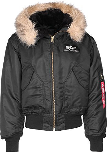 ALPHA INDUSTRIES 45P Hooded Bomberjacke für Herren Black