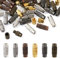 Crafans 120 Sets Messing-Säulen-Schraubverschlüsse, 6 Stile, Spaltenfass-Schraubverschluss, Endverschlüsse für Armband, Halskette, Schmuckherstellung, DIY Handwerk