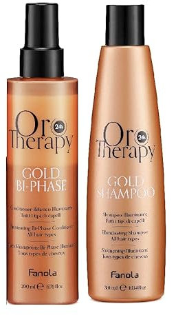FANOLA Gold Therapy Gold Shampoo 300 ml + 200 ml - Haarzelleerneuernd - Haarpflegeprodukt