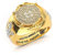 MayiaHey Tempelritter-Ring für Männer - Mittelalterlicher Ritter-Schwert-Schild-Ring, Wikinger-Kreuz-Schmuck, Katholischer Hip-Hop-Band-Ring (20.6)