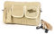 MOTO NOSTRA Tasche Gepäckfachklappe/Umhängetasche mit Getränkehalter waxed canvas beige passend für Vespa, Lambretta, GTV, GTS, HPE, Supertech, Touring