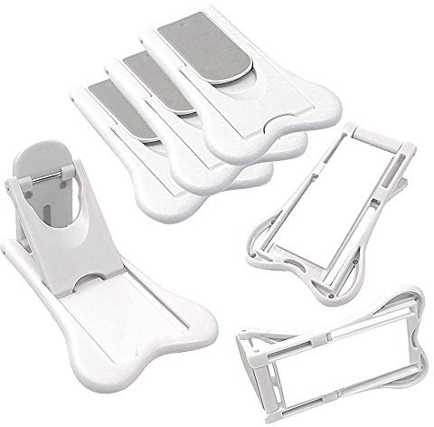 Duendhd Paquete de 6 cerraduras de puerta corredera para seguridad infantil, cerradura de ventana deslizante para niños con cinta adhesiva