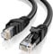 10m Ethernet Cable Cat6, Long High Speed Internet Cable 10 Meter, 23AWG RJ45 Gigabit LAN Cable, 1Gbps 250MHz UTP Network Cable, Black Round Patch Cable for Router Modem Switch (10 Cable Clips)
