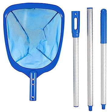 Gehanico Pool Kescher Set Pool Reinigungsset mit Teleskopstange Laubkescher Feinmaschig Kescher Köcher für Pool Poolkescher Laubkescher Kescher Pool Feinmaschig
