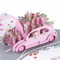 Valentinstag Pop-Up Karte Blumen Auto - 3D Blumen Geburtstagskarte Für Frau Freundin- Valentinstag Liebes Geschenk Geschenkkarte Geburtstag -Romantische Partner Geschenke für Ihn Sie zum Valentinstag