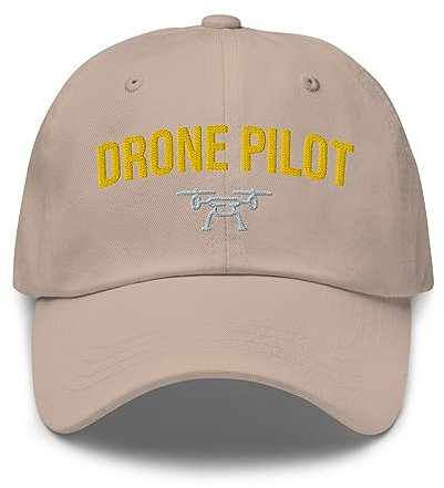 Drohne Pilot Print Baseball Cap Männer Baseball Cap Frauen Hut Weihnachten Geburtstag Geschenk, Stein, One size