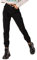 Nina Carter P219 - Jean cargo pour femme - Taille haute - Coupe décontractée - Bas de jambes élastiques - Look usé, Noir (P219-8), L