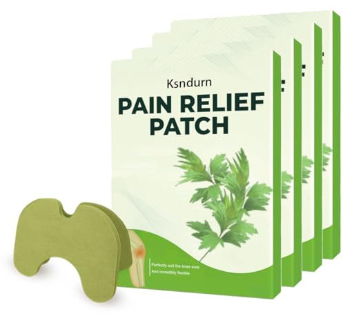 Pain Relief Patch Knie, Ksndurn Pain Relief Patch 40 Stück - Schmerzpflaster für Knie Schmerzpflaster Knie Wermutpflaster zur Schmerzlinderung