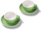 Terra Home 2er Cappuccino-Tassen Set - Grün, 200 ml, Glossy, Porzellan, Dickwandig, Spülmaschinenfest, italienisches Design - Kaffee-Tassen Set mit Untertassen