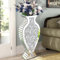 Allartonly Große Bodenvase S Crushed Diamond verspiegelte Vase 68,6 cm hoch, Kristall-Silberglas, dekorativer Spiegel, große Vase, Luxus für Heimdekoration, Blumenarrangement, kann kein Wasser halten