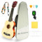 MelWinForee Sopran-Ukulele 21 – Anfänger-Set für Kinder, komplett mit Gigbag, Gurt, Stimmgerät, Saiten, Plektren, Tuch – ideal für Konzerte, Linkshänder freundlich – perfekte Anfänger-Ukulele