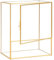 REDHUGO Glas-Pflanzgefäß, Terrarien mit Tür, Glas-Terrarium, Glas-Gewächshaus, geometrische Pflanzen, Terrarien, Übertopf für Moos, Sukkulenten, Tischaufsatz, rechteckig, Gold (nur Terrarium)