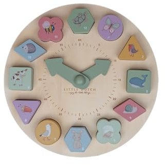 Little Dutch 8017 FSC Holz Puzzle-Uhr Lernuhr - Little Farm
