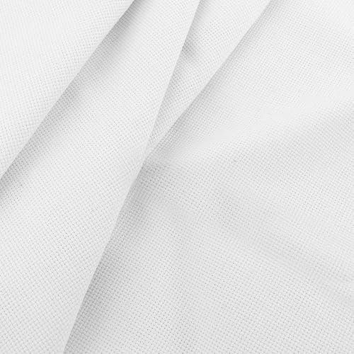 GBACHOOSE kreuzstich Stoff 150 cm x 100 cm, Stickstoff zum Sticken Stoff Sticken, Stramin zum Sticken Weißer Stoff zum Sticken, Stoff zum Sticken Stoff für Kreuzstichstickerei 14 Count