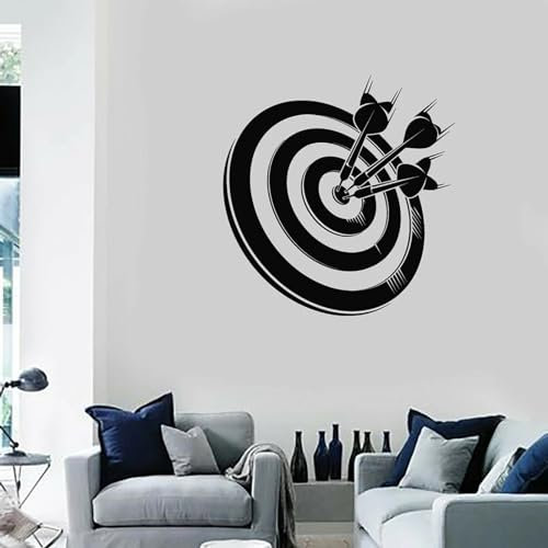 MIXUEXUNLU Darts Wandtattoo Jungen Schlafzimmer Ziel Schießen Spiel Sport Kunst Aufkleber Wandbild Poster Dekoration