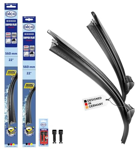 alca® Scheibenwischer für MERCEDES-BENZ SLK | 06.2004 - 08.2016, SUPER FLAT Flachbalkenwischer, extraflaches Design, Flexibel, Nanographitbeschichtung