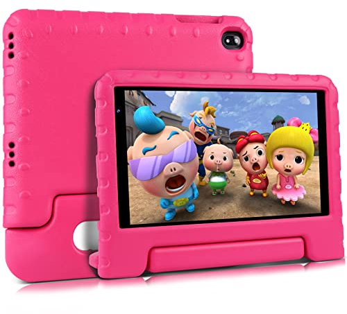 FACETEL Tablet Bambini 8 Pollici Android Tablet Tablet Per Bambini con WiFi, Istruzione Giochi Software Bambini Preinstallato (iWAWA), Controllo Parentale, Bluetooth - Rosa