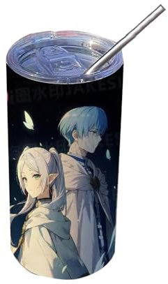 Miku Cup,420ml Aqua Float GirIs Miku Mug,Anime Coffee Travel Cups with Straw,Stainless Steel Cup Keeping Warm 8-12h for Sports Office School,Anime Gifts