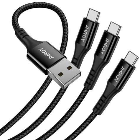USB C Kabel Kurz [2Pack 0.5M] 3.1A Ladekabel USB auf USB C Schnellladekabel Nylon für iPhone 15 Pro Max, Samsung Galaxy S24 S23 S22 S21 S20 Note 10, Huawei P60, Pixel, Xperia XZ