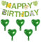ZGDEIWGF 1 Pancarta De Animales De Feliz Cumpleaños, 5 Globos En Forma De Corazón, Decoraciones De Cumpleaños para Niños, Decoraciones para Fiestas Temáticas De La Jungla