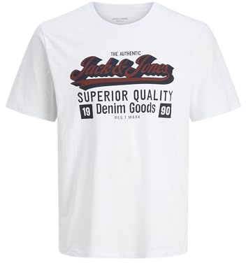 JACK & JONES Herren Jjelogo Tee Ss Oneck 2 Col Aw25 Noos Jnr