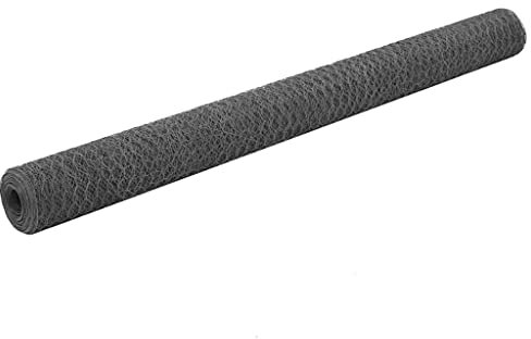 Xichuzi Alambrada de gallinero Acero Revestimiento PVC Gris 25x1,5 m, Valla Jardin, Malla Metalica, Vallas Metalicas, Vallas De Obra, Rejilla Metalica, Alambre De Espino - 143285