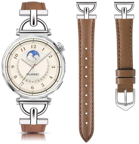 DEALELE Correa compatible con Huawei Watch GT5 Pro de 42 mm / GT5 41 mm / GT4 41 mm / Garmin Venu 3S / Forerunner 265S / 255S / Fossil para mujer Gen 6, mujer de 18 mm de piel suave con bandas de
