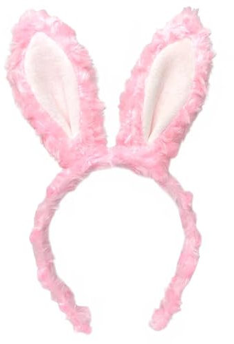 LQIOACU 1 Pièce Bandeau oreilles de lapin, Serre tête maquillage, Serre tête femme, Rose