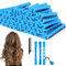 60 Stück Kleine Dauerwellen Wickler, 0,35 Zoll Lockenwickler Klein, Blau Dauerwellen Set Komplett, Lockenwickler Kurze Haare für Langes Haar, Mittellanges Haar, Friseursalon