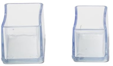 Anevous 8 Stück Kunststoff Stuhlbeinkappen, rutschfeste Stuhlkappen, Möbel Schutzkappe, Endkappen Kappen, Verschleißfeste Gleitkappen für Hartholzböden Stuhlbeine,Transparent 35x45mm