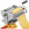Pasta Maker Machine, Stainless Steel Pasta Roller and Cutter with 9 Adjustable Thickness Settings, Dual Width Noodle Maker, Perfect for Spaghetti, Fettuccini, Lasagna, Pasta