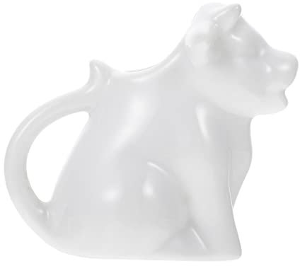 HOLIDYOYO Jarra De Leche Forma De Animal 50ml Blanca Cerámica Resistente Al Calor Portátil Para Espumar Café y Crema Adecuado Para Bebidas Calientes y Frías