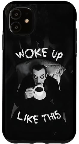 Funny Woke Up Like This Dracula Vampire Halloween Coffee Case for iPhone 11