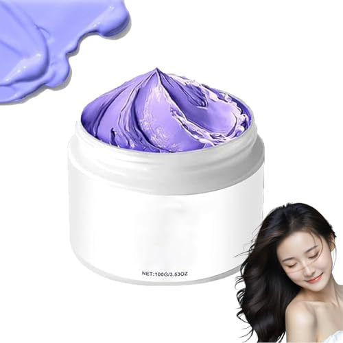 Maschera per capelli alla cheratina viola, maschera per capelli, balsamo idratante, trattamento profondo per capelli secchi e danneggiati, idrata e ripristina la morbidezza (1pcs)