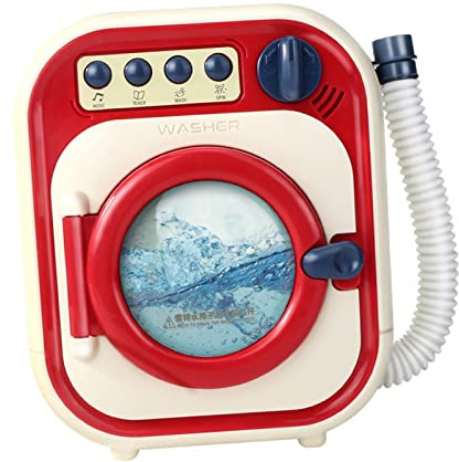 TWTCZOZ Lavadora de Juguete para Niños con Sonidos Y Funciones. Lavadora de Juguete con Secadora Y Función de Limpieza.
